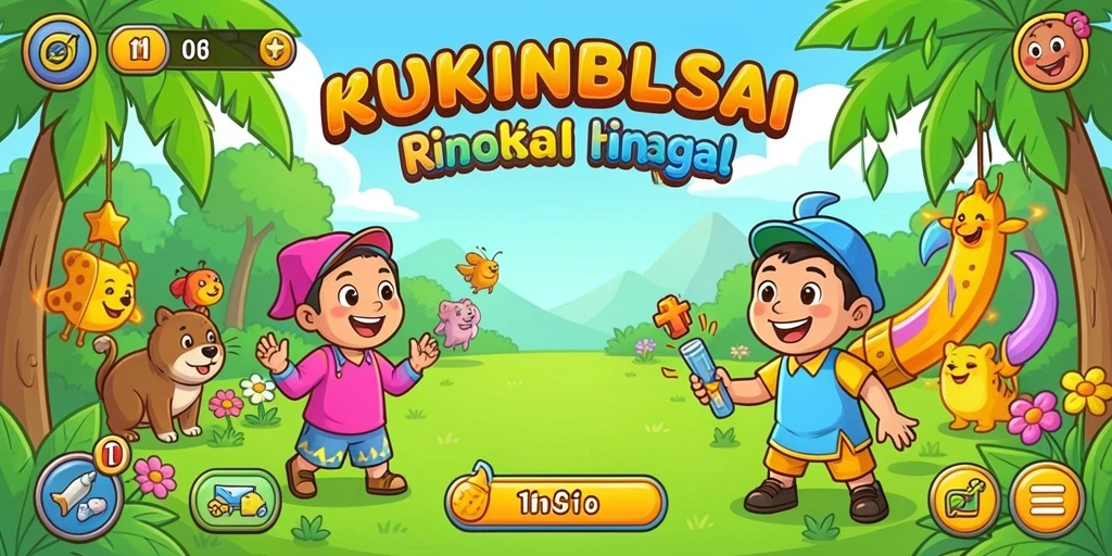 Tampilan petualangan yang menakjubkan dan penuh warna.