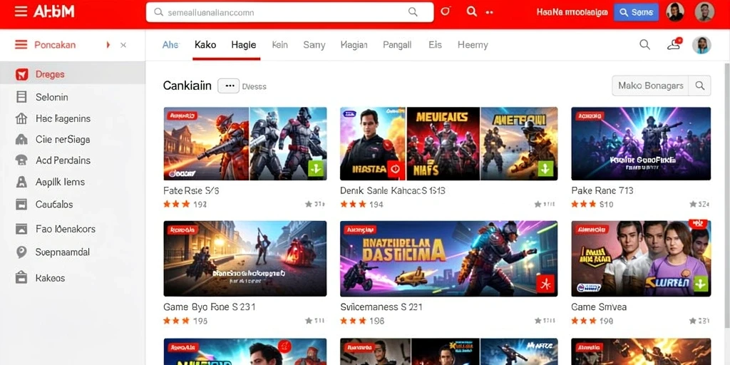 Tampilan utama GOWIN dengan karakter yang menarik.